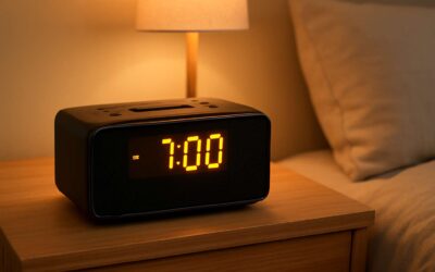 Wake up worry-free with a clock radio with battery backup during outages