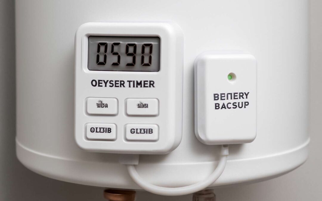 Experience uninterrupted hot water with geyser timer with battery backup.
