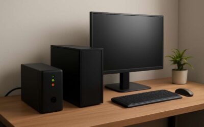 Never lose power: battery backup pc keeps you online through outages.