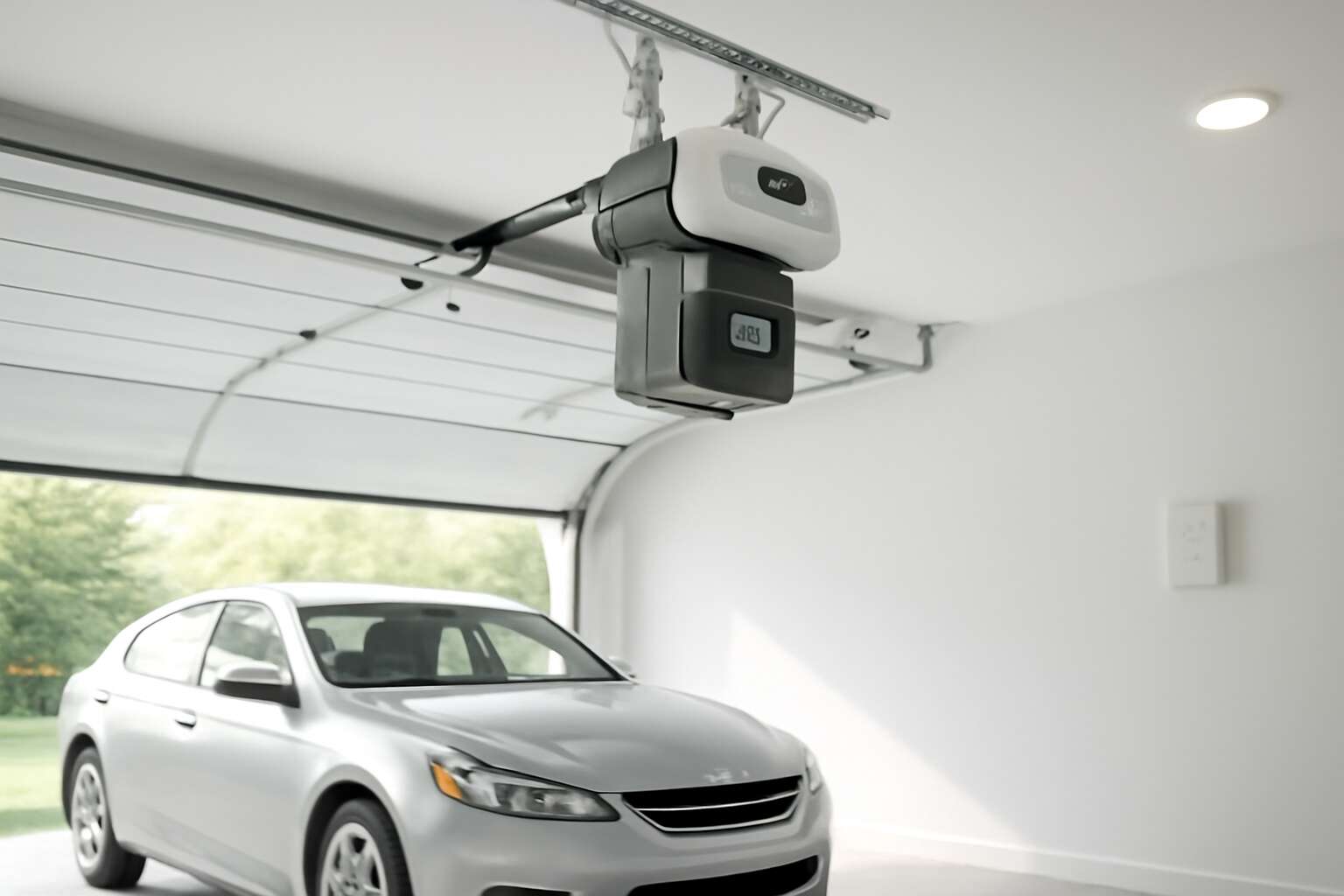 garage door opener with battery backup